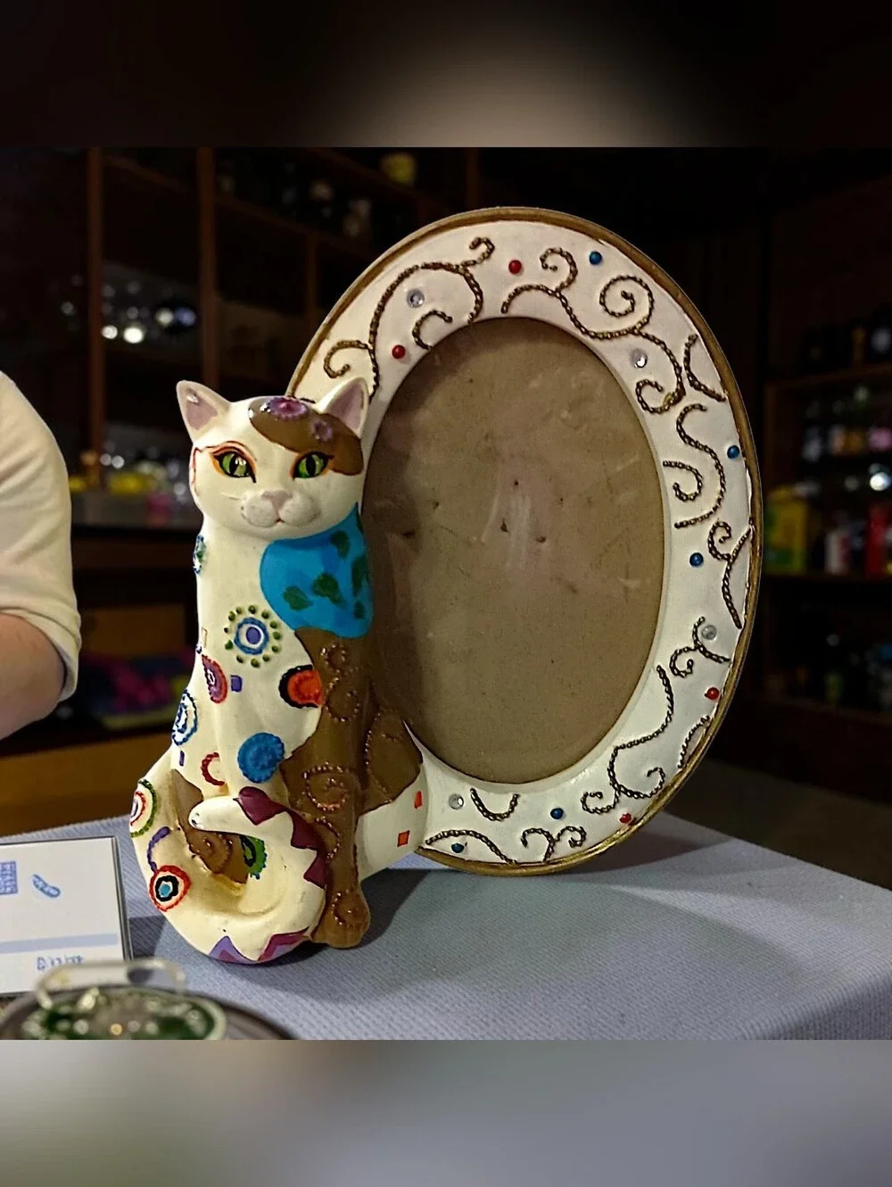 Kleo Kats Mini Cat Picture Photo Frame Hand Painted Whimsical Collectible Resin